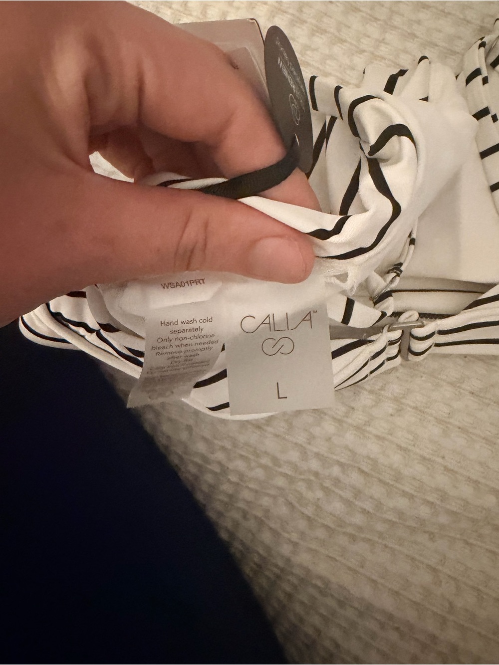 NWT CALIA Striped Bikini Swim Top – Size Large - Picture 3 of 3